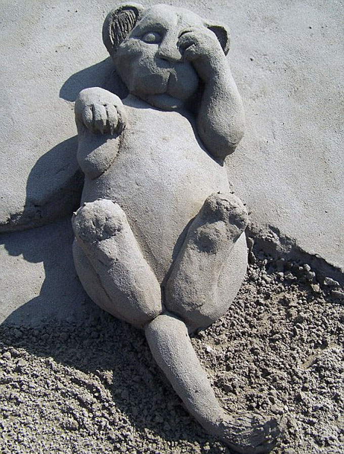 Shining sand sculpture works, fleeting but still classic--top emoticon